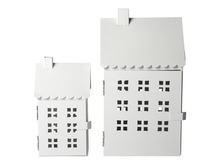 Lykta Hus Set Mattvit 16,5/24,5 cm Form Living
